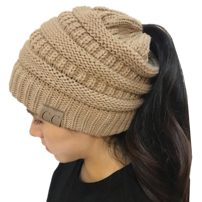 CuteBeanie Soft Knit Ponytail Beanie
