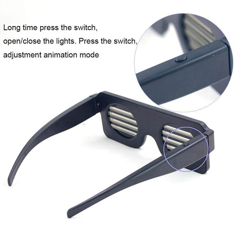 Customizable Quick Flash Rechargeable Luminous LED Light Glasses
