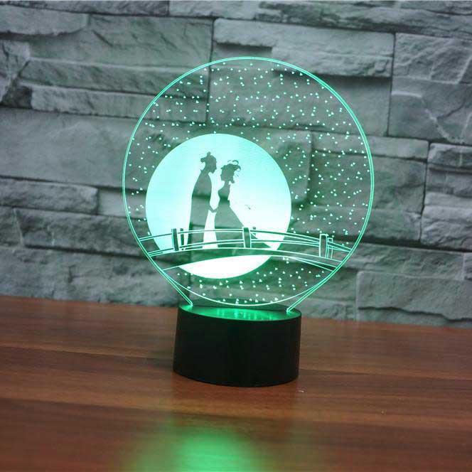 Couple Romance 3D Illusion Lamp - 3D Led Lamps - SlickLamps.com