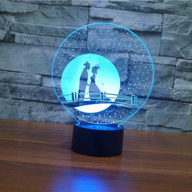 Couple Romance 3D Illusion Lamp - 3D Led Lamps - SlickLamps.com