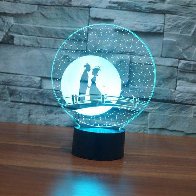 Couple Romance 3D Illusion Lamp - 3D Led Lamps - SlickLamps.com