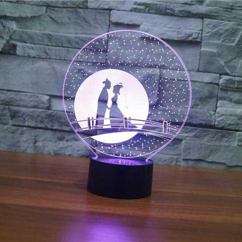 Image of Couple Romance 3D Illusion Lamp - 3D Led Lamps - SlickLamps.com