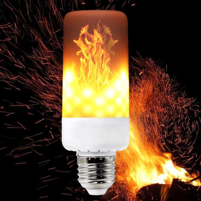 LED Flame Effect Flickering Fire Light Bulb with Gravity Sensor - SlickDecor.com
