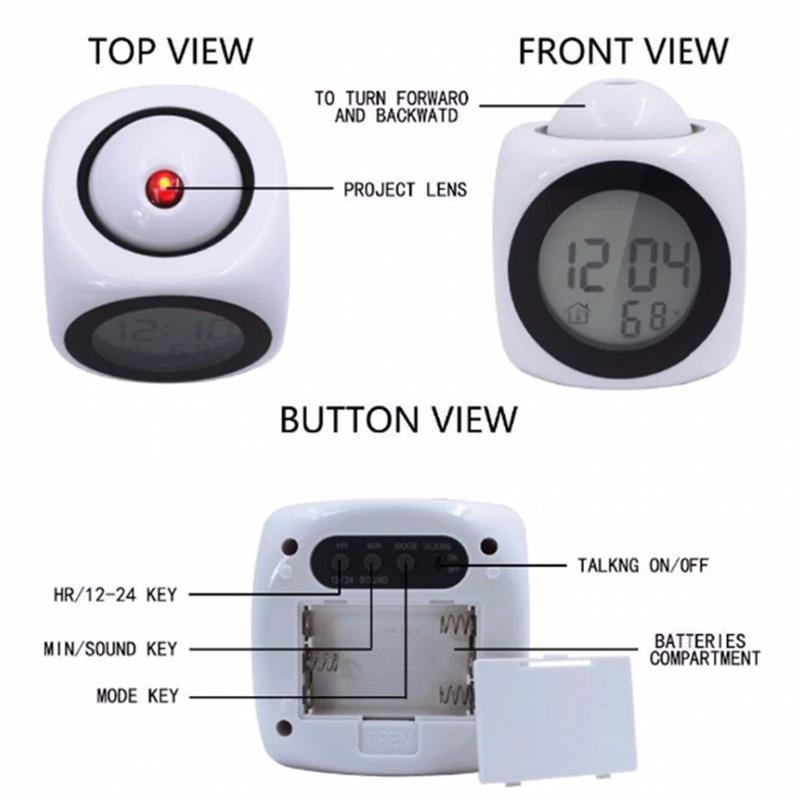 LCD Projection Alarm Clock