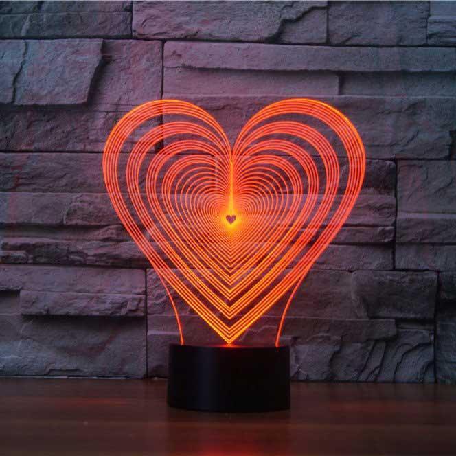 Lovestruck 3D Illusion Lamp - 3D Led Lamps - SlickLamps.com