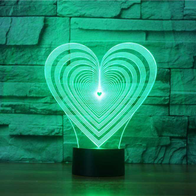 Lovestruck 3D Illusion Lamp - 3D Led Lamps - SlickLamps.com