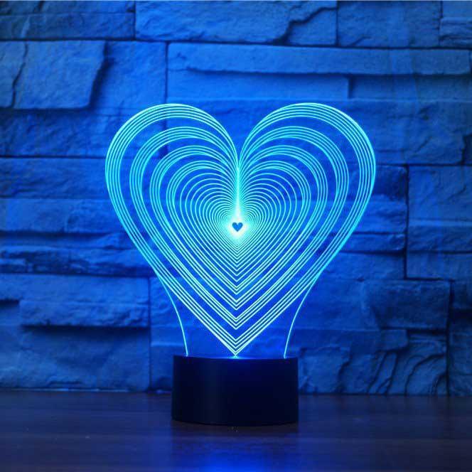 Lovestruck 3D Illusion Lamp - 3D Led Lamps - SlickLamps.com