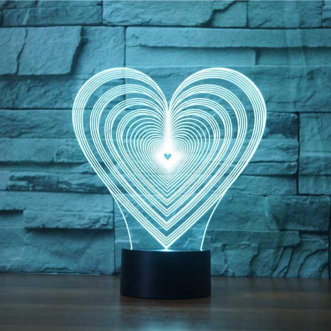 Lovestruck 3D Illusion Lamp - 3D Led Lamps - SlickLamps.com