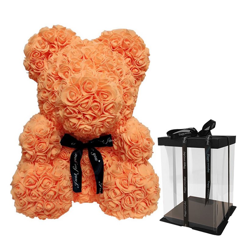 Roses Bear Orange with Box