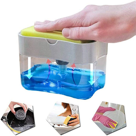 Image of 2-in-1 Sponge Box With Soap Dispenser
