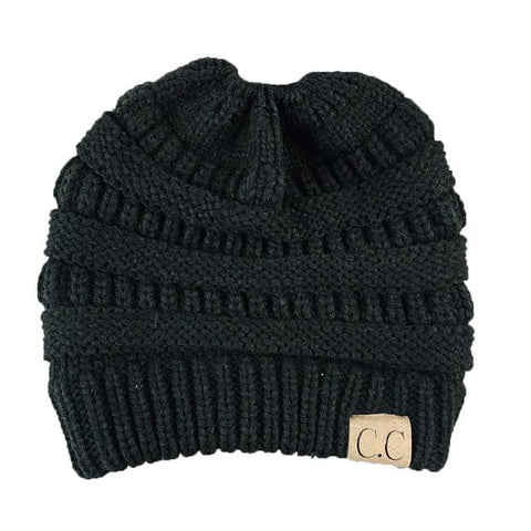 Image of CuteBeanie Soft Knit Ponytail Beanie