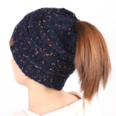 Image of CuteBeanie Soft Knit Ponytail Beanie