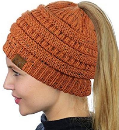 Image of CuteBeanie Soft Knit Ponytail Beanie