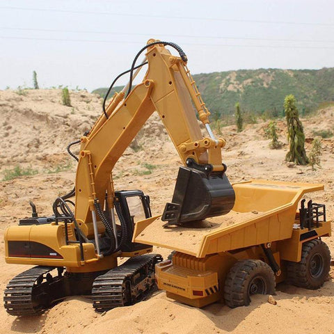 Image of Remote Control Excavator Full Functional Construction Tractor - SlickDecor.com