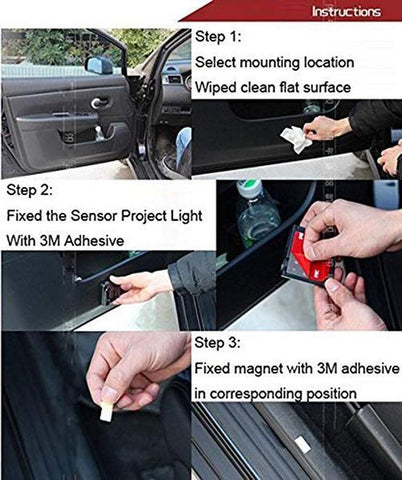 Image of Universal Wireless Car Projection LED Projector Door Shadow Light - SlickDecor.com