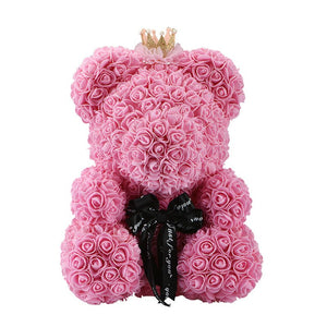 Crown Rose Bear - Pink