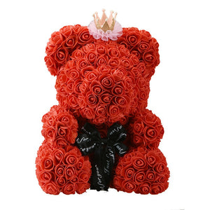 Crown Rose Bear - Red