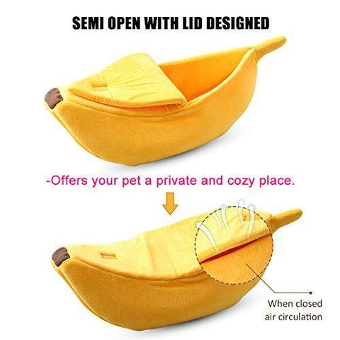 Image of Banana Cave Pets Bed - SlickDecor.com