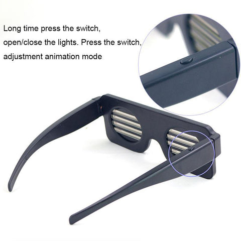 Image of Customizable Quick Flash Rechargeable Luminous LED Light Glasses