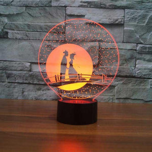 Couple Romance 3D Illusion Lamp - 3D Led Lamps - SlickLamps.com