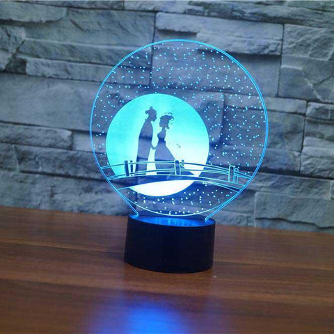 Image of Couple Romance 3D Illusion Lamp - 3D Led Lamps - SlickLamps.com