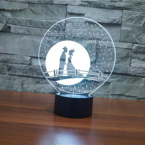 Image of Couple Romance 3D Illusion Lamp - 3D Led Lamps - SlickLamps.com