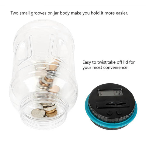 Image of Digital LCD Screen Coin Jar