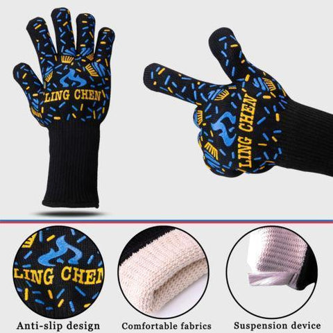 Image of Extreme Heat Resistant BBQ Fireproof Gloves - SlickDecor.com