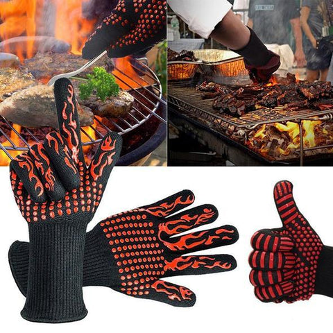 Image of Extreme Heat Resistant BBQ Fireproof Gloves - SlickDecor.com