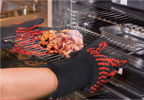 Image of Extreme Heat Resistant BBQ Fireproof Gloves - SlickDecor.com