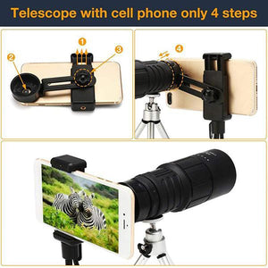 16X52 High Power Prism Monocular Telescope