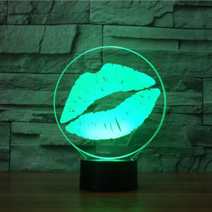 Kiss 3D Illusion Lamp