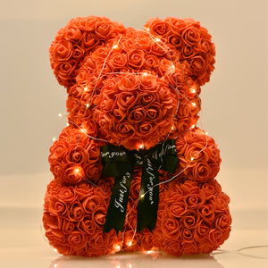 A Rose Bear With Led Lights