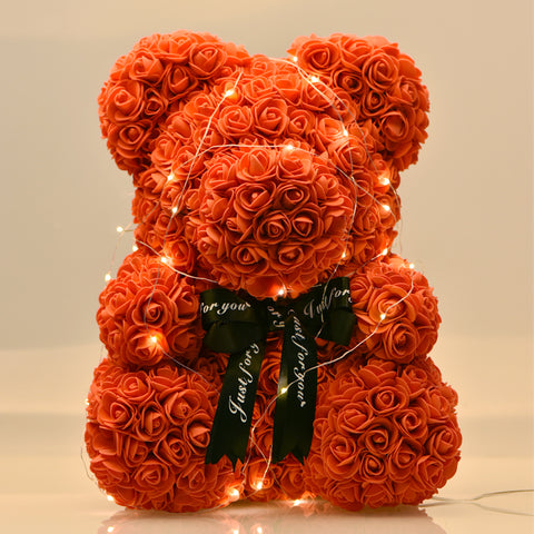 Image of A Rose Bear With Led Lights