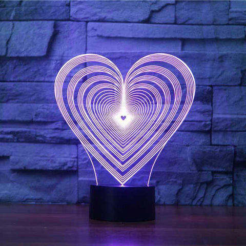 Image of Lovestruck 3D Illusion Lamp - 3D Led Lamps - SlickLamps.com