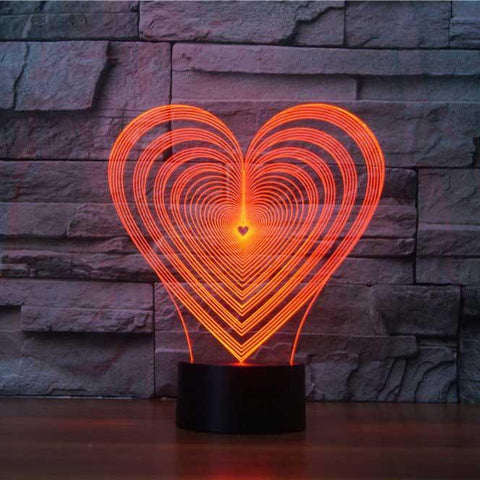 Image of Lovestruck 3D Illusion Lamp - 3D Led Lamps - SlickLamps.com