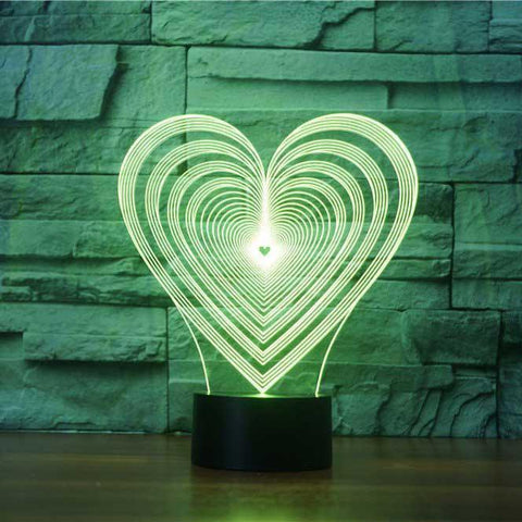 Image of Lovestruck 3D Illusion Lamp - 3D Led Lamps - SlickLamps.com