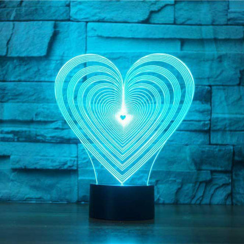 Image of Lovestruck 3D Illusion Lamp - 3D Led Lamps - SlickLamps.com