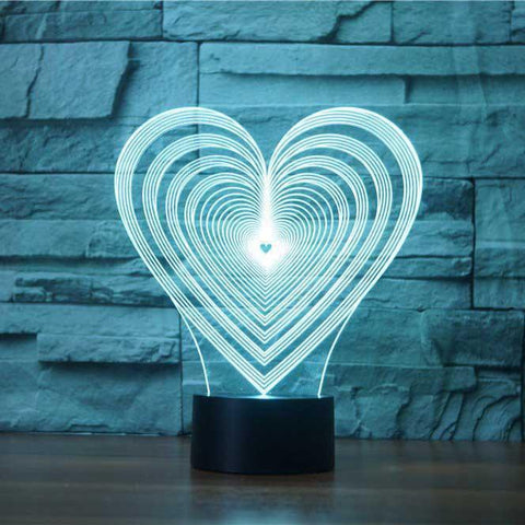 Image of Lovestruck 3D Illusion Lamp - 3D Led Lamps - SlickLamps.com