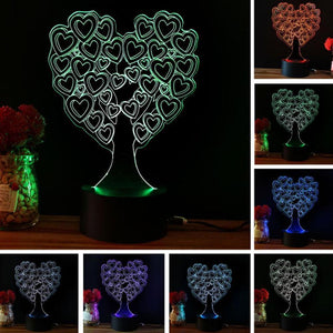 Love Tree 3D Illusion Lamp