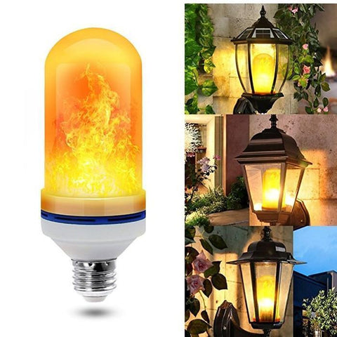 Image of LED Flame Effect Flickering Fire Light Bulb with Gravity Sensor - SlickDecor.com