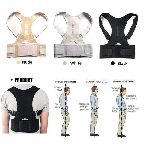 Image of Magnetic Posture Corrective Therapy Back Brace For Men & Women - SlickDecor.com