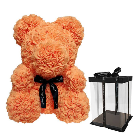 Image of Roses Bear Orange with Box