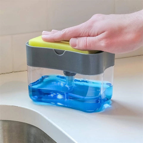 Image of 2-in-1 Sponge Box With Soap Dispenser
