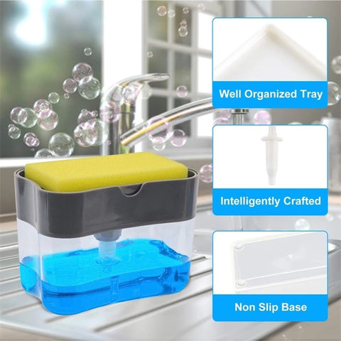 Image of 2-in-1 Sponge Box With Soap Dispenser
