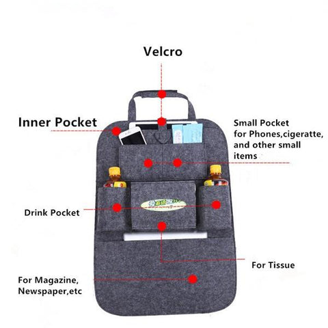 Image of SLICKDECOR® AUTO CAR BACK SEAT STORAGE ORGANIZER - SlickDecor.com