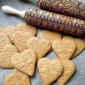 Christmas Embossing Rolling Pin - SlickDecor.com