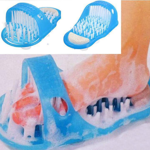 Image of Cleaning Brush Exfoliating Foot Shower Slippers