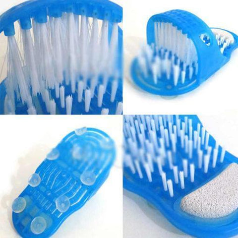 Image of Cleaning Brush Exfoliating Foot Shower Slippers