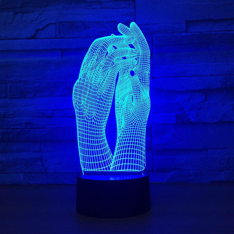 Image of Two Hands 3D Illusion Lamp